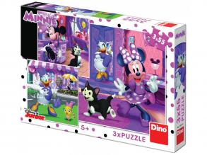 Egy nap Minnie egérrel 3 x 55 darabos puzzle