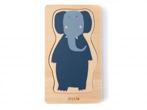 Trixie 4 rétegű fa puzzle állatok, 5 db
