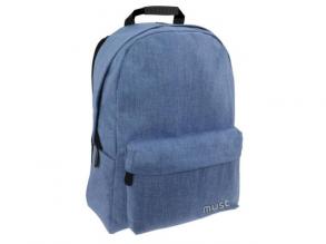 Must Jean kék iskolatáska hátizsák 42x32x17cm
