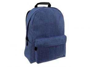 Must Jean sötétkék iskolatáska hátizsák 42x32x17cm