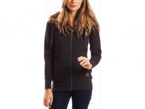 Share Hooded Fleece Fundango női sötét szürke színű outdoor pulóver