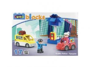 Blocks: Közlekedési rendőr építőjáték 17 db-os szett