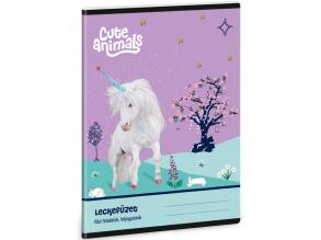 Ars Una: Cute animals Unikornis mintás leckefüzet 38 lapos A/5