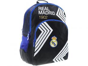Real Madrid fekete-kék iskolatáska hátizsák 33x16x45cm