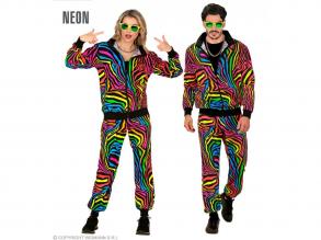 Neon szívárvány színű tréningruha unisex felnőtt jelmez