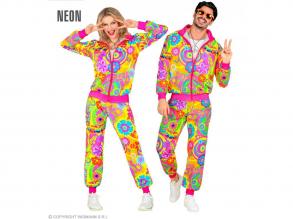 Neon Hippie Love party tréningruha unisex felnőtt jelmez