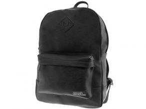 Must: Fekete divatos lekerekített iskolatáska, hátizsák 30x13x41cm