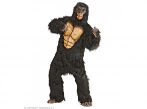Gorilla banánnal kezeslábas plüss férfi jelmez