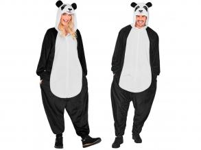 Panda puha plüss egyberészes unisex felnőtt jelmez