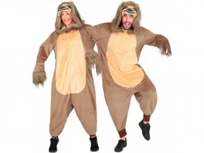 Lajhár puha plüss egyberészes unisex felnőtt jelmez