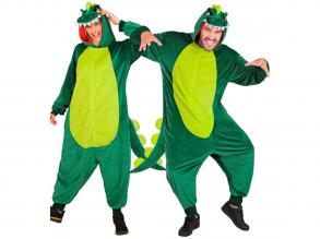 Dinoszaurusz puha plüss egyberészes unisex felnőtt jelmez