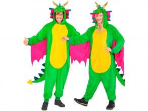 Sárkány puha plüss egyberészes unisex felnőtt jelmez