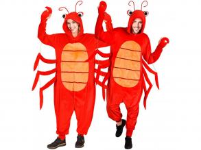 Homár puha plüss egyberészes unisex felnőtt jelmez
