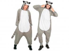 Mosómedve puha plüss egyberészes unisex felnőtt jelmez