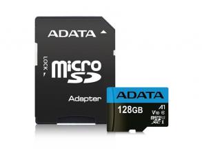ADATA 128GB SD micro Premier (SDXC Class 10 UHS-I) (AUSDX128GUICL10A1-RA1) mem. kártya adapterrel