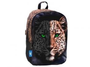 Animal Planet lekerekített leopárdos iskolatáska, hátizsák 32x15x45cm