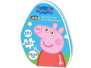 Peppa malac 2 az 1-ben 42db-os színezhető puzzle