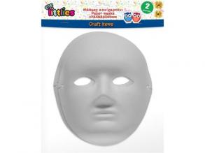 The Littlies: Dekorálható fehér papír arcmaszk 2db-os szett
