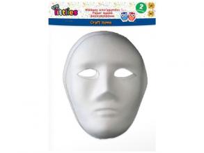 The Littlies: Dekorálható hosszúkás fehér papír arcmaszk 2db-os szett