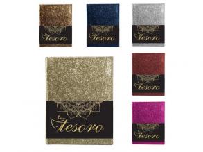 Tesoro csillámos napló több színváltozatban 20x14cm