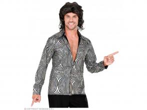 70-es évek disco stílus ing - ezüst férfi jelmez