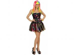 Fantasy Girl - neon szivárványszínű ruha női jelmez