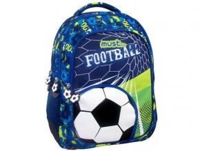Must Football négy rekeszes iskolatáska, hátizsák 33x16x45cm