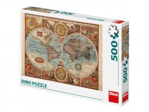 Puzzle 500 db - Világtérkép 1626-ból