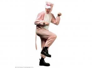 Rózsaszín párduc kezeslábas férfi jelmez