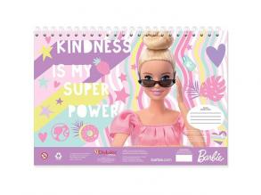 Barbie vázlatfüzet sablonnal és matricákkal kétféle változatban