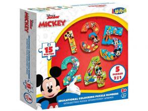 Mickey egér számok puzzle 15db-os