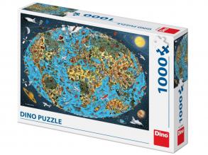 Világtérkép 1000 db-os puzzle - Dino