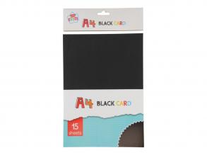 A4 kartonlap, 15 db - fekete
