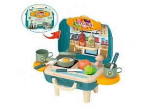 Konyhai játékszett összecsukható bőröndben 25db-os készlet