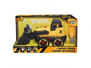 Super Truck Szétszerelhető rakodógép 29cm-es fénnyel és hanggal