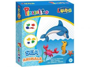 Plastelito Pizza tengeri állatok gyurma szett formákkal