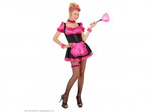 Szexi szobalány, fekete-pink női jelmez