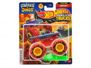 Hot Wheels Monster Trucks Sharks vs Dinos: Bigfoot 4x4x4 kisautó 1/64 - Mattel