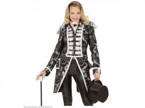 Jacquard Patchwork Parade ezüst színű frakk női jelmez