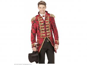 Jacquard Parade piros színű frakk férfi jelmez