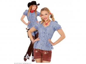 Kockás kék blúz női jelmez