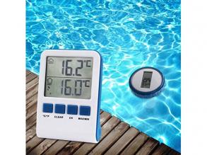 Digitális vízhőmérsékletmérő medencékbe, kerti tavakba