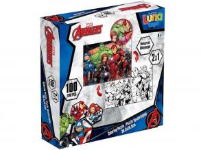 Luna: Bosszúállók 2 az 1-ben 100 db-os színezhető puzzle