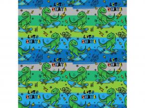 Gördeszkázó T-Rex mintás csomagolópapír 100x70cm
