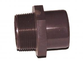 PVC toldó csatlakozó, PN 10, karmantyú DA 50 x 1 1/2" külső menet AG PN 10, DA 50 x 1 1/2"