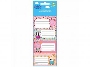 Luna: Peppa malac füzetcímke 20db-os csomag