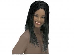 Női raszta frizurás paróka, fekete