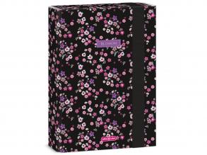 Ars Una: Pearl Blossom Black gumis füzetbox A/5