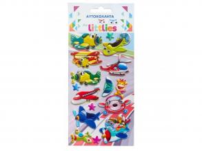 The Littlies: Repülos 3D pufi matrica szett 10x22cm-es íven