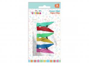 The Littlies: Csipesz alakú radír 3db-os szett